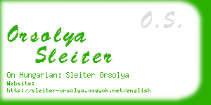 orsolya sleiter business card